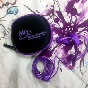 💜 MEElectronics Purple Over the ear sports earbud headphones